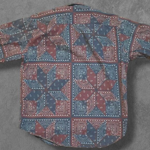 Vintage Paisley Disco Button Down Shirt Medium - Picture 2 of 6